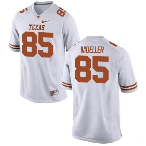 Men's University of Texas #85 Philipp Moeller Game Stitched Jersey White
